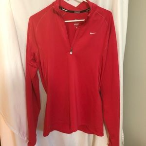 Nike running long sleeve 1/4 zip top